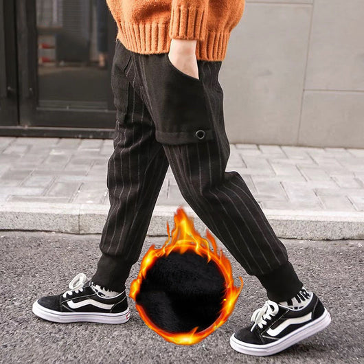 Pantalones Casuales para Niños con Forro de Terciopelo - Talla Plus - Image 3