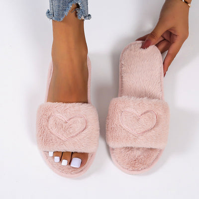 Pantuflas Cálidas de Fondo Plano y Color Sólido para Mujer - Image 3