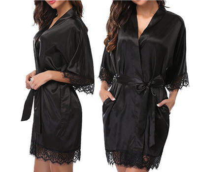 Camisón Largo de Seda Helada Talla Grande Sensual - Image 3