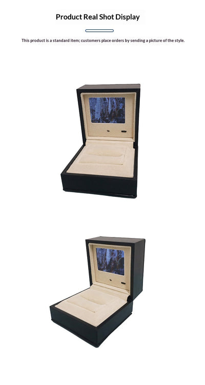 Caja de Joyería Cuadrada con Pantalla LCD de Video para Anillos - Image 7
