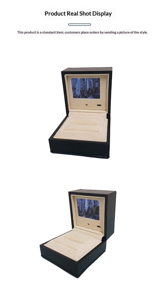 Caja de Joyería Cuadrada con Pantalla LCD de Video para Anillos - Image 7
