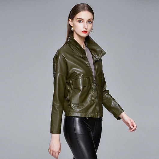 Chaqueta de Cuero Estilo Coreano para Mujer - Abrigo PU Elegante - Image 2