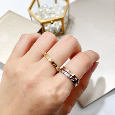 Anillo de Plata con Diseño Colmena para Mujer - Image 2