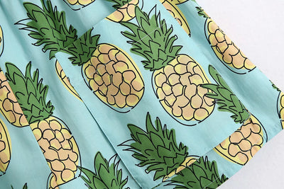 Shorts Sueltos Estampado Piña con Efecto Reductor - Image 4