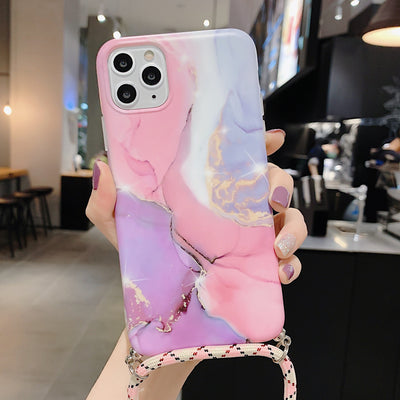 Funda para iPhone con Patrón Mármol y Cordón Ajustable - Image 5