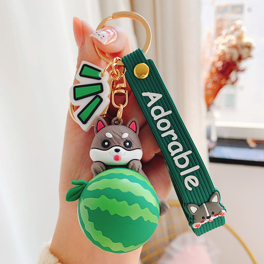 Llavero Adorable Shiba Inu Frutal de Dibujos Animados - Image 9