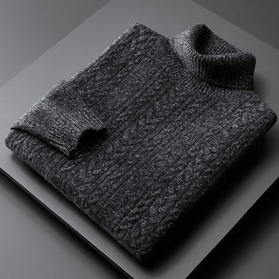 Suéter Cuello Alto de Cashmere para Hombre - Tejido Reforzado Otoño Invierno - Image 12