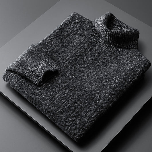 Suéter Cuello Alto de Cashmere para Hombre - Tejido Reforzado Otoño Invierno - Image 12