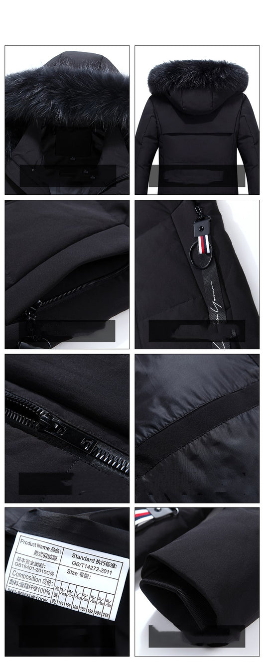 Abrigo Acolchado Largo con Cuello de Piel - Corte Slim Hasta la Rodilla - Image 2