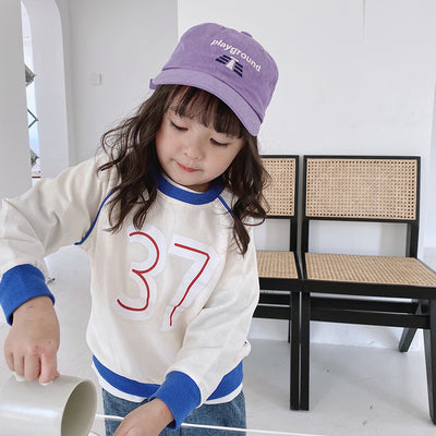 Suéter Infantil Otoño con Cuello Redondo y Diseño de Letras - Unisex Coreano - Image 15