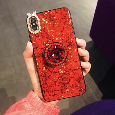 Funda para iPhone con Diseño de Mármol y Cristales Brillantes - Image 9