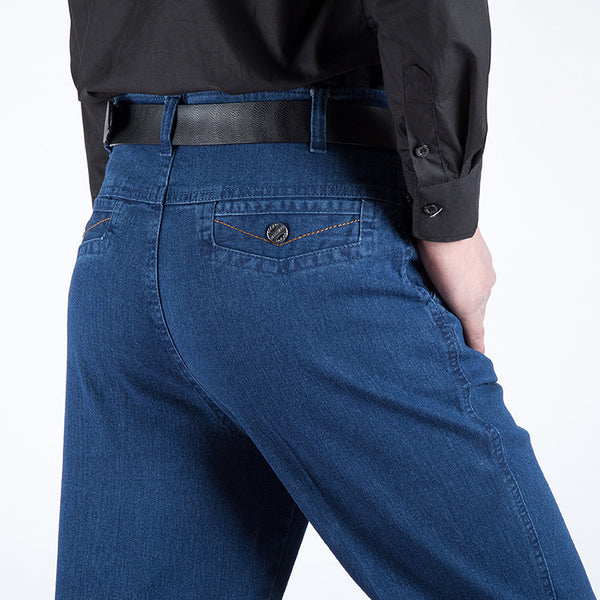 Pantalones Vaqueros Clásicos para Hombre Otoño Invierno - Corte Recto Cómodo