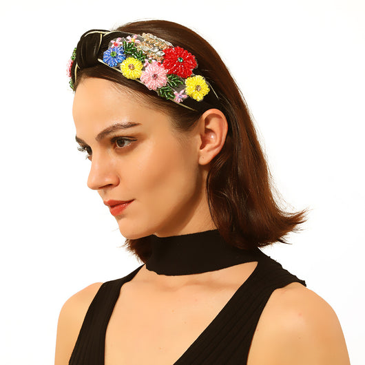 Diadema Floral Anudada de Estilo Elegante - Image 2