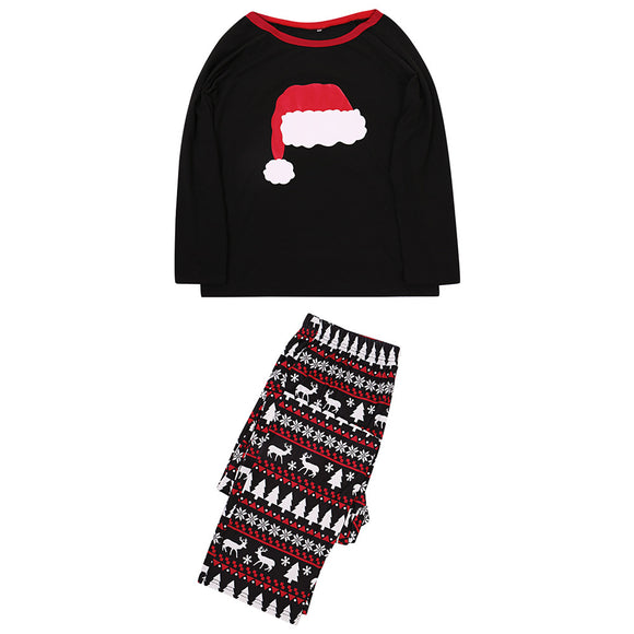 Pijamas Navideños Familiares con Estampado de Gorro