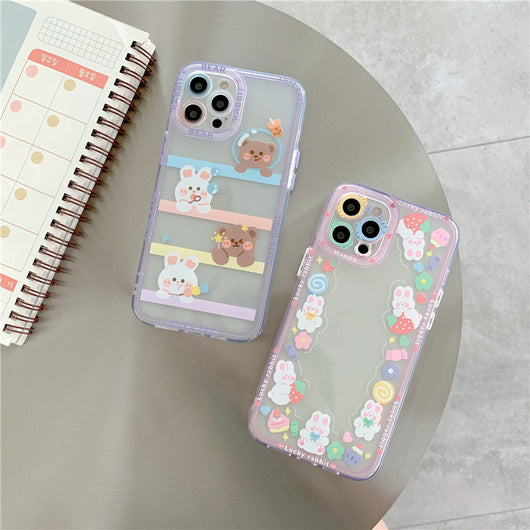 Funda para Celular con Diseño Adorable de Conejo y Oso Cartoon - Image 11