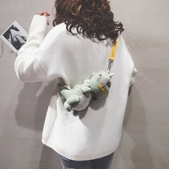 Mochila Infantil Dinosaurio Adorable con Peluche Integrado