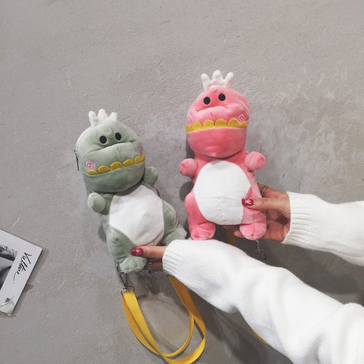 Mochila Infantil Dinosaurio Adorable con Peluche Integrado