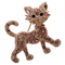 Luxury Gold-plated crystal tiger full flashing brooch pin brooch gift Pink