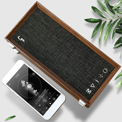 Parlante Bluetooth Retro de Madera con Subwoofer