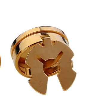 Gemelos de Negocio Redondos Chapados en Oro - Elegancia Americana - Image 5