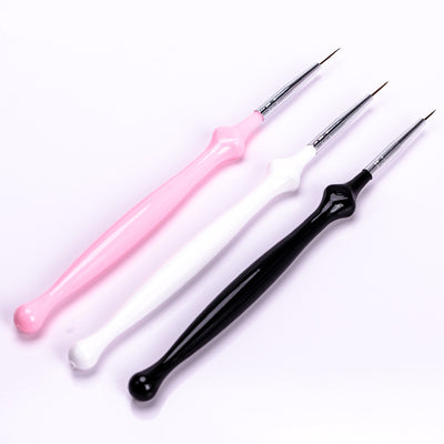 Set de 3 Pinceles para Grabado de Uñas - Herramientas Profesionales de Diseño - Image 5