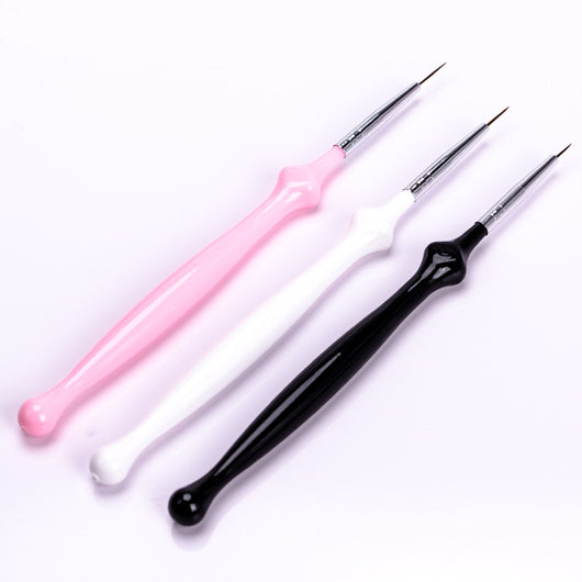 Set de 3 Pinceles para Grabado de Uñas - Herramientas Profesionales de Diseño - Image 5