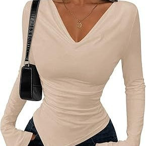 Blusa Asimétrica de Cuello Alto para Mujer - Diseño Sexy y Reductor - Image 4