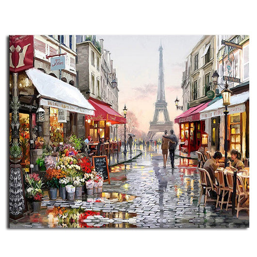 Kit de Pintura al Óleo Digital - Paisaje con Flores - Image 37