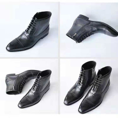Botas Altas de Cuero para Hombre Talla Grande - Estilo Casual Tallado - Image 4