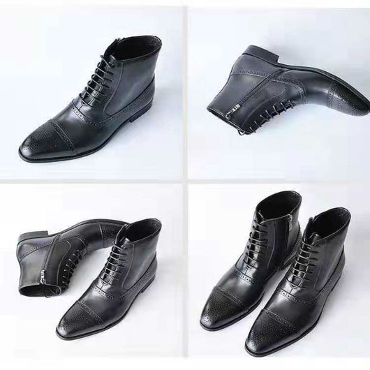 Botas Altas de Cuero para Hombre Talla Grande - Estilo Casual Tallado - Image 4