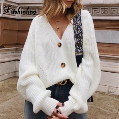 Cardigan de punto cuello V - Image 5