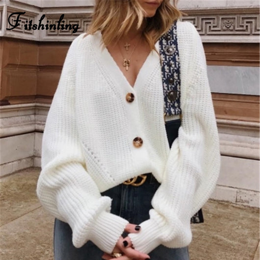 Cardigan de punto cuello V - Image 5