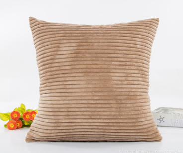 Juego de Funda de Almohada y Cojín de Pana Acanalada Suave con Patrón de 2.5 Rayas - Image 6