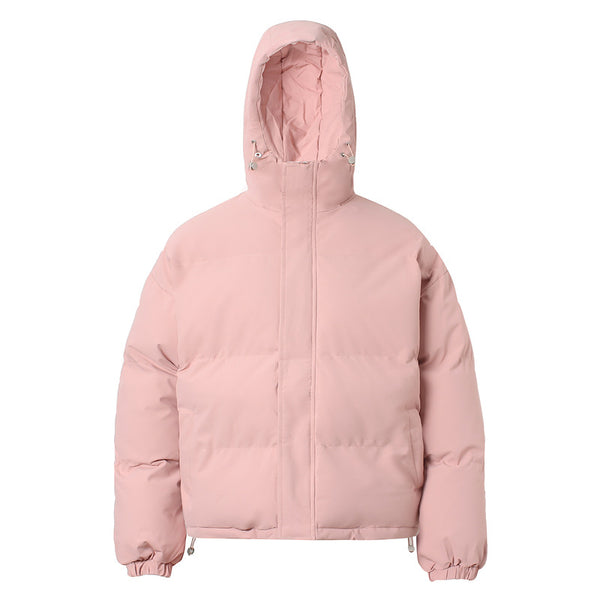 Chamarra Hoodie de Algodón Liso Estilo Americano