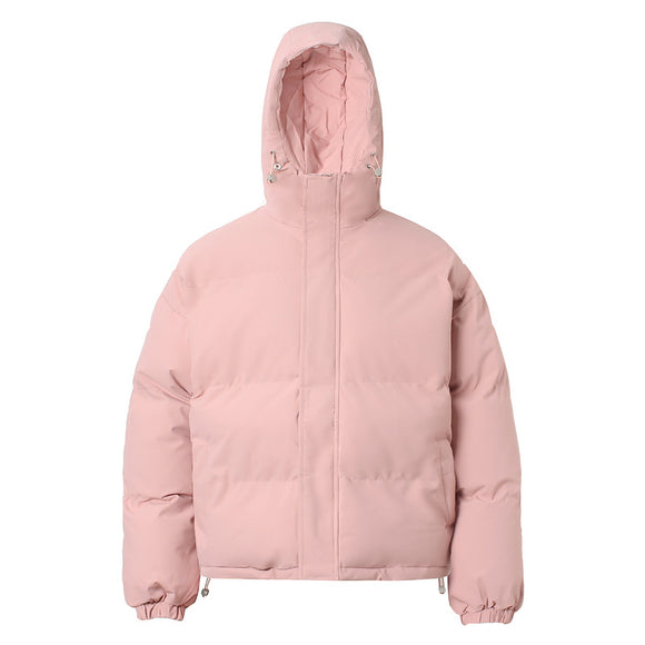 Chamarra Hoodie de Algodón Liso Estilo Americano