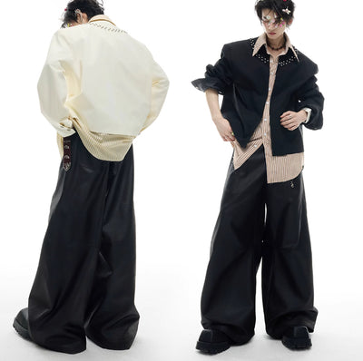 Camisa Casual de Rayas con Costuras Superpuestas - Image 6