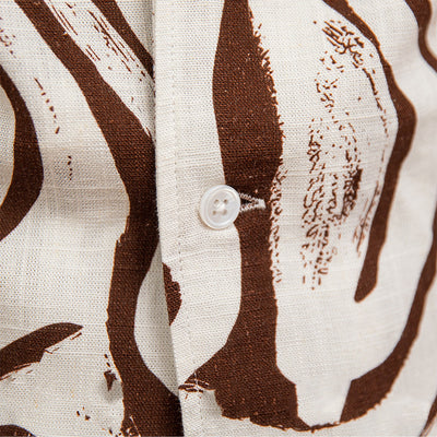 Camisa de Lino Drapeado con Moño Transpirable - Image 4