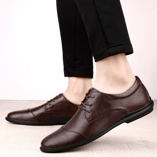 Zapatos Casuales de Cuero Genuino con Cordones para Hombre - Image 2