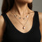 Collar Mariposa de Perlas de Agua Dulce Natural Multicapa