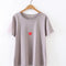 Playera Escote Corazón Estampado Manga Corta