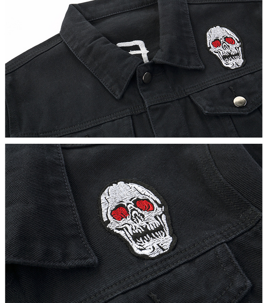 Chaqueta Denim con Bordado Nacional - Estilo Urbano Moderno - Image 4