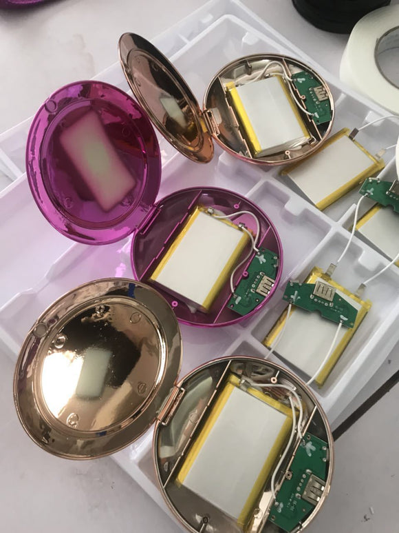 Espejo de Maquillaje con Luz LED y Batería Portátil