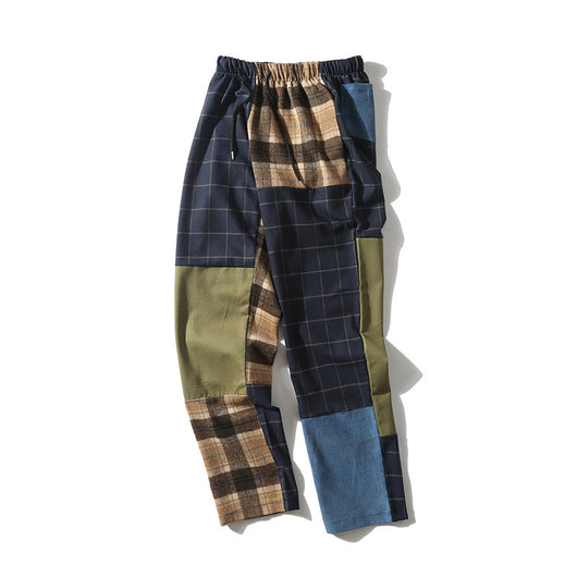 Pantalones Casuales con Costuras de Contraste