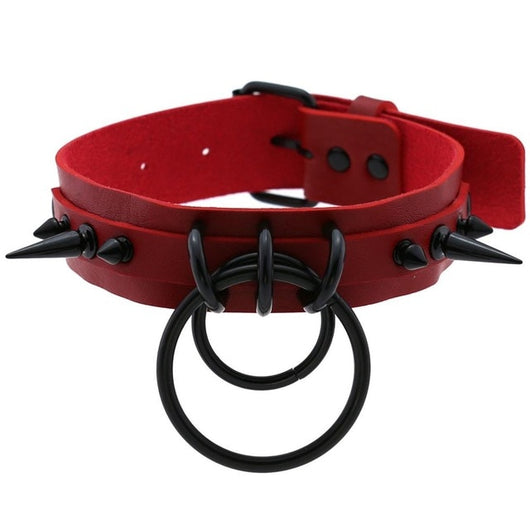 Collar Choker Punk con Remaches y Hebilla - Unisex Negro - Image 26