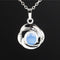 Natural Crystal Pequeño Flower Pendant Necklace Opal