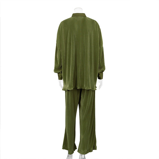 Pantalones Plisados Sueltos Estilo Retro Europeo Americano para Mujer - Image 15