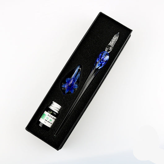 Set de Pluma Sumergible con Flor de Cristal Elegante - Image 4