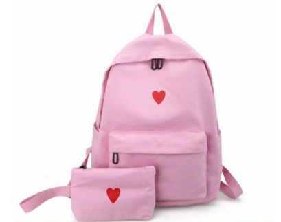 Mochila Escolar Estilo Coreano con Corazón Amarillo - Backpack Universitario para Laptop - Image 3