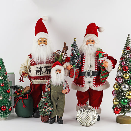 Decoraciones Navideñas de Tela - Santa Claus para el Hogar