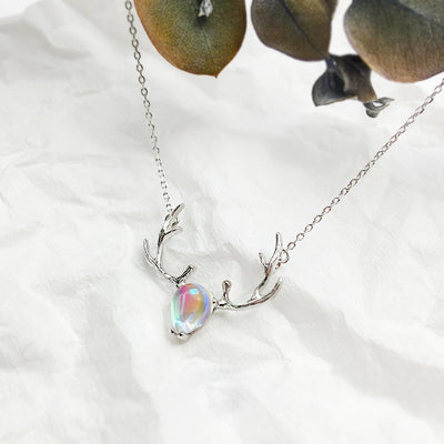 Collar de Plata 925 con Diseño de Alce Multicolor - Cadena de Clavícula para Mujer - Image 4